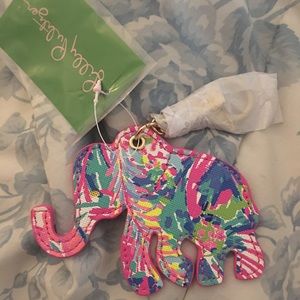 NWT Lilly Pulitzer elephant key fob/purse charm